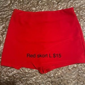 Red Skort